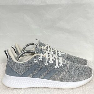 Adidas Womens Grey Cloudfoam Casual Comfy Lightweight Lace Up Sneaker Sz US 9.5